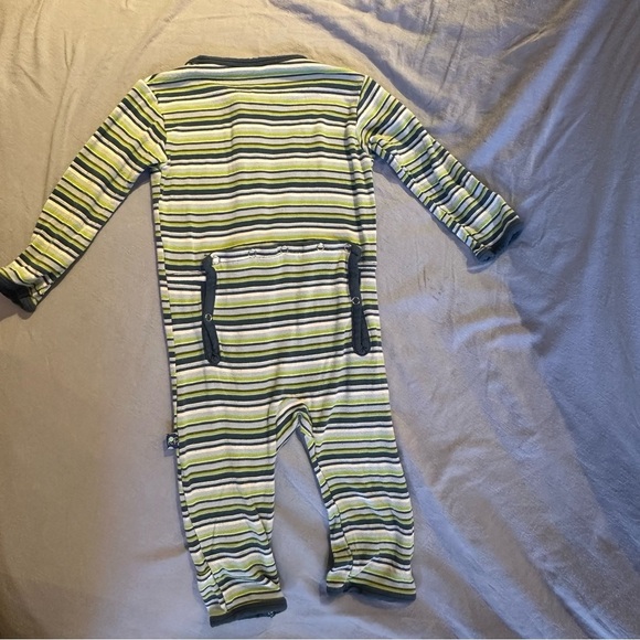 KickKee Pants - Striped Kids One Piece sleeper/romper - Picture 4 of 4